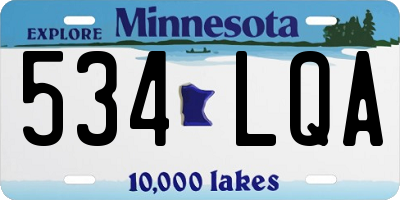 MN license plate 534LQA