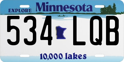 MN license plate 534LQB