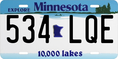 MN license plate 534LQE