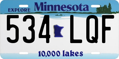 MN license plate 534LQF
