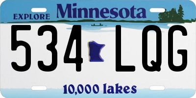 MN license plate 534LQG