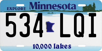MN license plate 534LQI