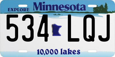 MN license plate 534LQJ