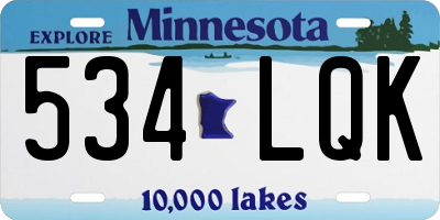 MN license plate 534LQK