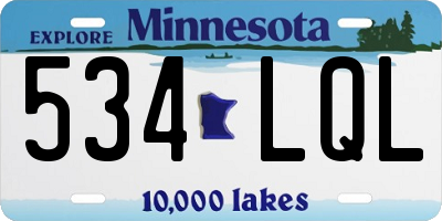 MN license plate 534LQL