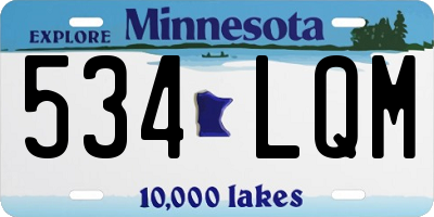 MN license plate 534LQM
