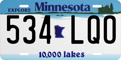 MN license plate 534LQO