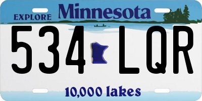 MN license plate 534LQR
