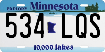 MN license plate 534LQS