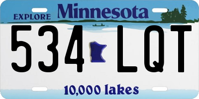 MN license plate 534LQT