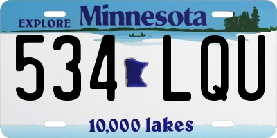 MN license plate 534LQU
