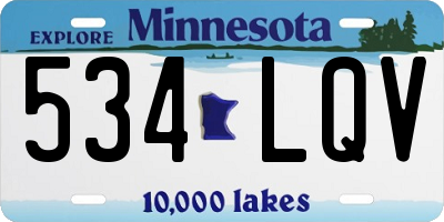MN license plate 534LQV