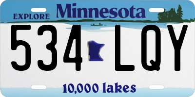 MN license plate 534LQY