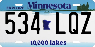 MN license plate 534LQZ