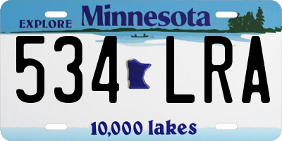 MN license plate 534LRA