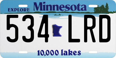 MN license plate 534LRD