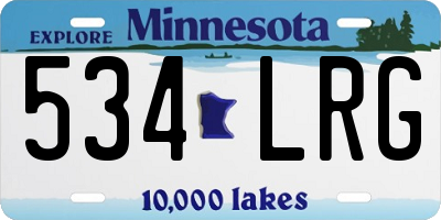 MN license plate 534LRG