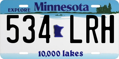 MN license plate 534LRH