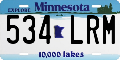 MN license plate 534LRM