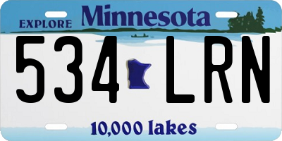 MN license plate 534LRN