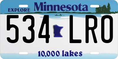 MN license plate 534LRO