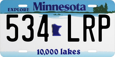 MN license plate 534LRP