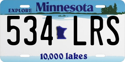 MN license plate 534LRS