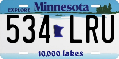 MN license plate 534LRU