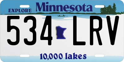 MN license plate 534LRV