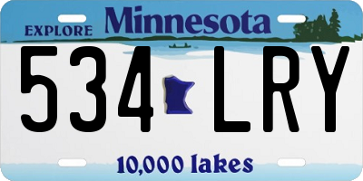 MN license plate 534LRY
