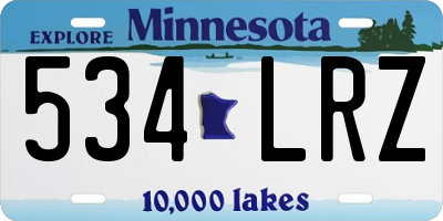 MN license plate 534LRZ