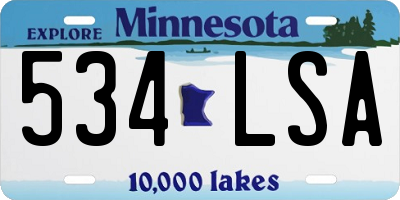 MN license plate 534LSA