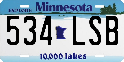MN license plate 534LSB