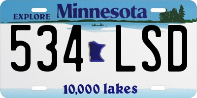 MN license plate 534LSD