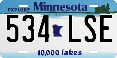 MN license plate 534LSE