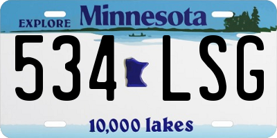 MN license plate 534LSG
