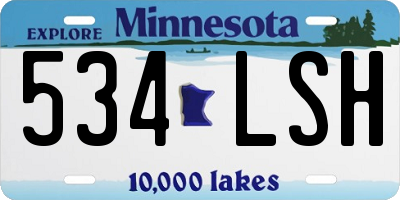 MN license plate 534LSH