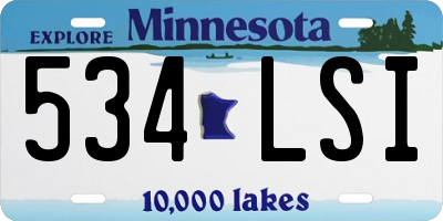 MN license plate 534LSI