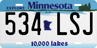 MN license plate 534LSJ