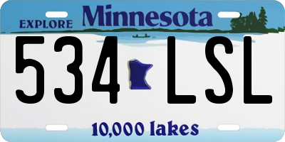 MN license plate 534LSL