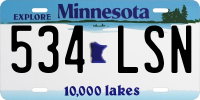 MN license plate 534LSN