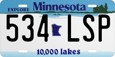 MN license plate 534LSP
