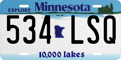 MN license plate 534LSQ