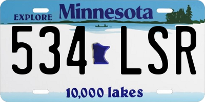 MN license plate 534LSR