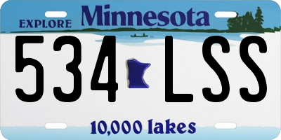 MN license plate 534LSS
