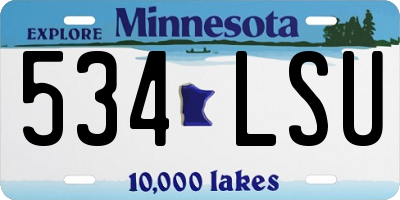 MN license plate 534LSU