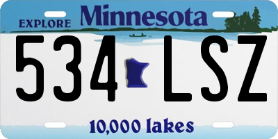 MN license plate 534LSZ