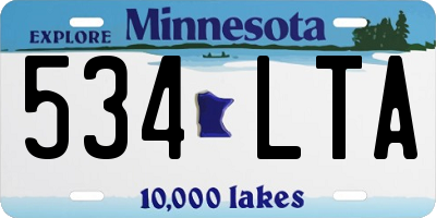 MN license plate 534LTA