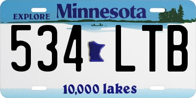 MN license plate 534LTB