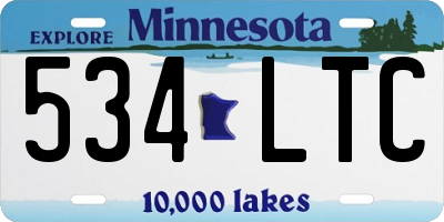 MN license plate 534LTC